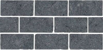 BR021T Роверелла серый темный мозаичный 34,5x14,7x0,9 бордюр